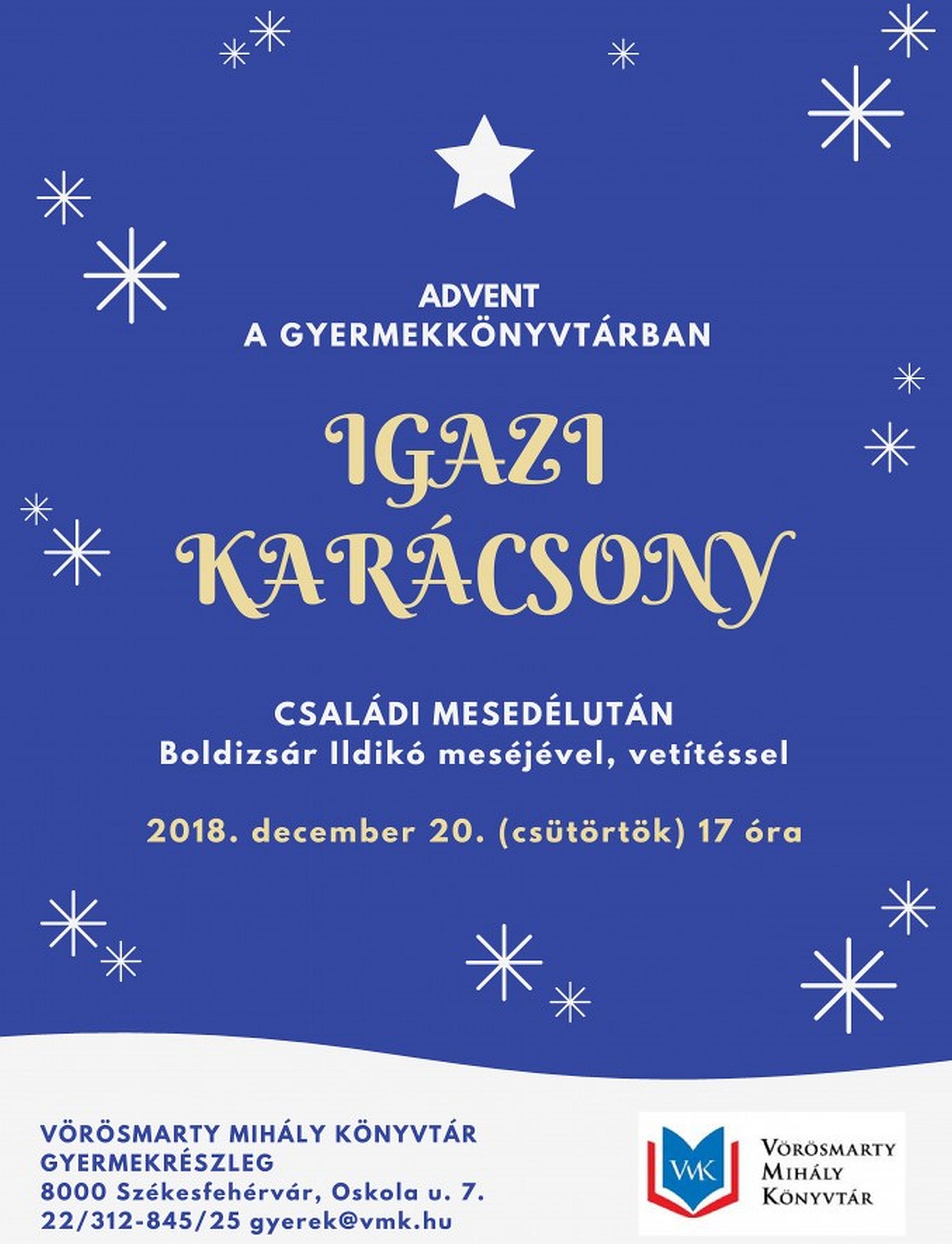 Családi mesedélután a Gyermekkönyvtárban Boldizsár Ildikó meséjével és vetítéssel